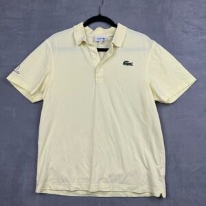 Lacoste Sport Mens Yellow Presidents Cup Golf Polo Shirt Size L